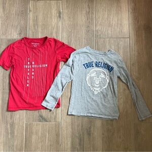 NWOT TRUE RELIGION Kids Red and Gray Cotton Shirts